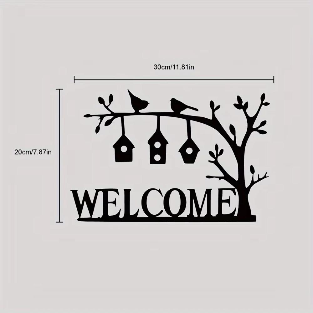 1 шт. Приветственный металлический знак, стильный уличный знак для дома, идеально подходит для входов, идеальный подарок на День матери, элегантный металлический декор для дома