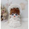 Niannyyhouse 15cm Plush Clothes Dress, Royal White Princess Dress, Cotton Doll Clothes, Interchangeable