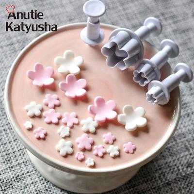 4 шт./лот сливы плунжер формы для помадки набор формочек для печенья украшения торта DIY инструмент для выпечки