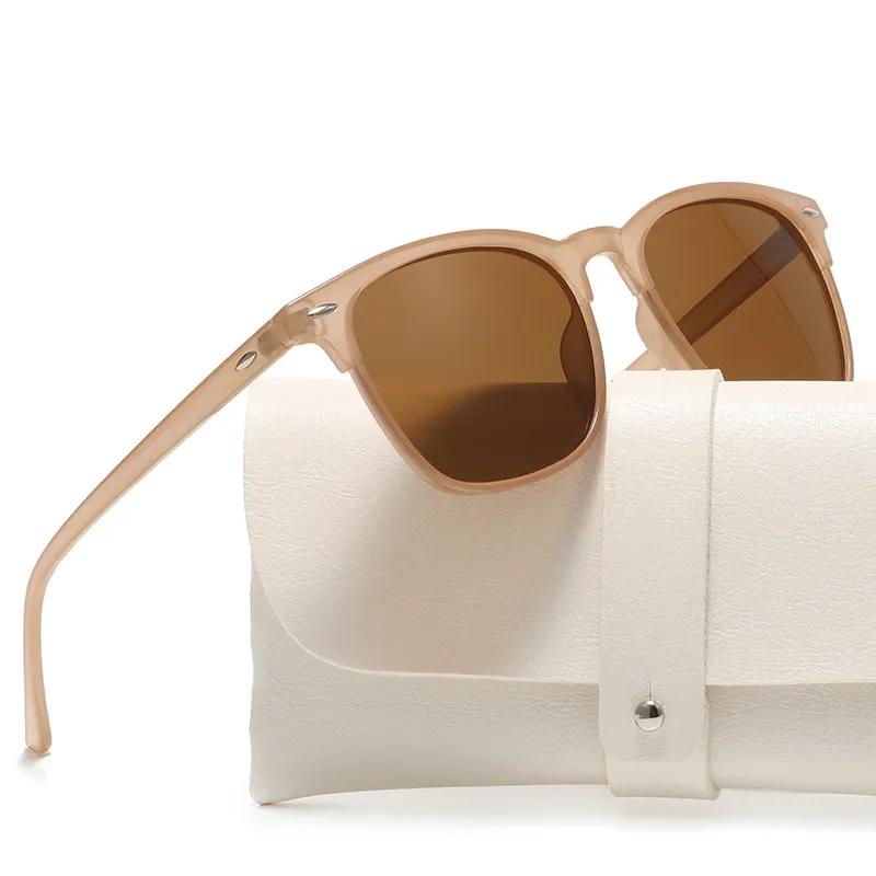 Поляризованные солнцезащитные очки с покрытием Seaside Street Pos Ретро и модные очки с заклепками-рисинками Мужские Женские Спортивные для вождения Солнечные очки