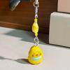 Keychain Pendant Resin Smooth Shiny Mini Size 3D Yellow Chicken Star Bead Design Keyring Bags Mobile Phone