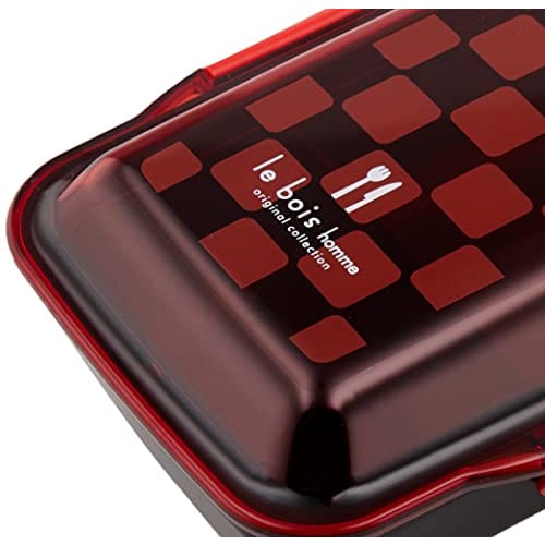 Komori Resin Le Voile Homme Men's Dome Lunch Box 750ml Red