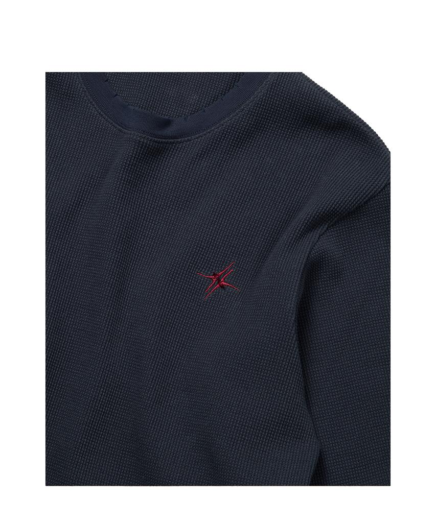 ETCE Signature Logo Waffle L/S Tee (Navy)