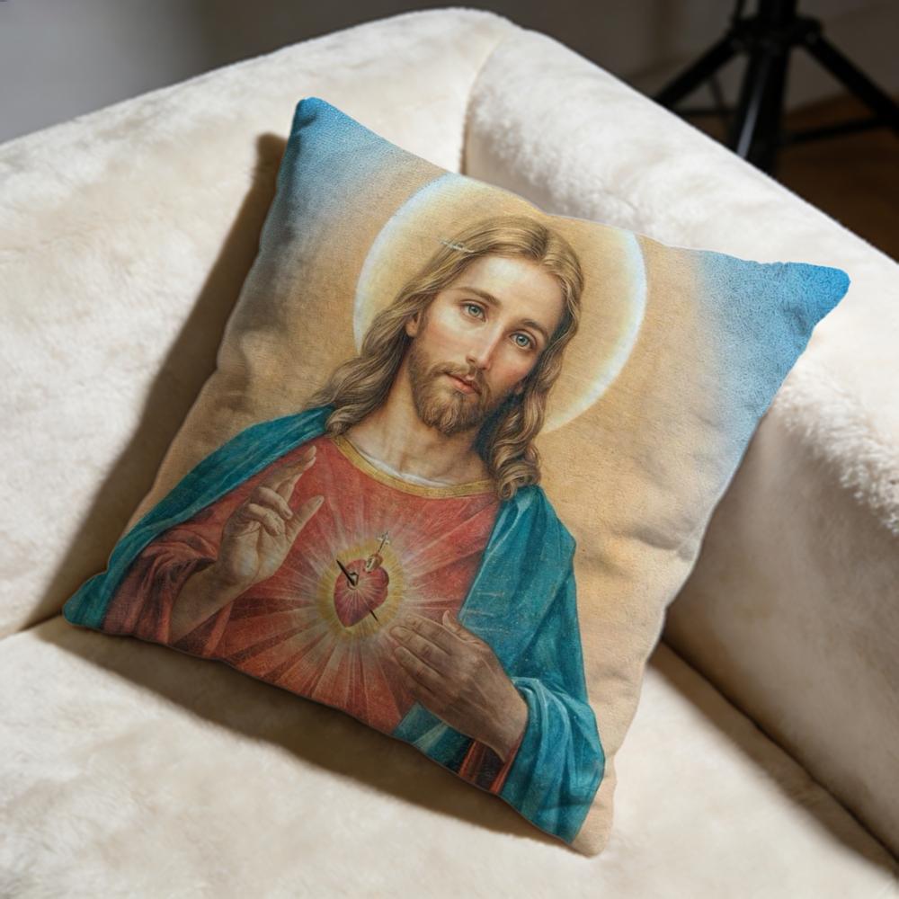 Sacred Aesthetic Art Cushion Cover Soft Decorative Pillow Case Suitable for Bedroom Sofa Car Travel Use