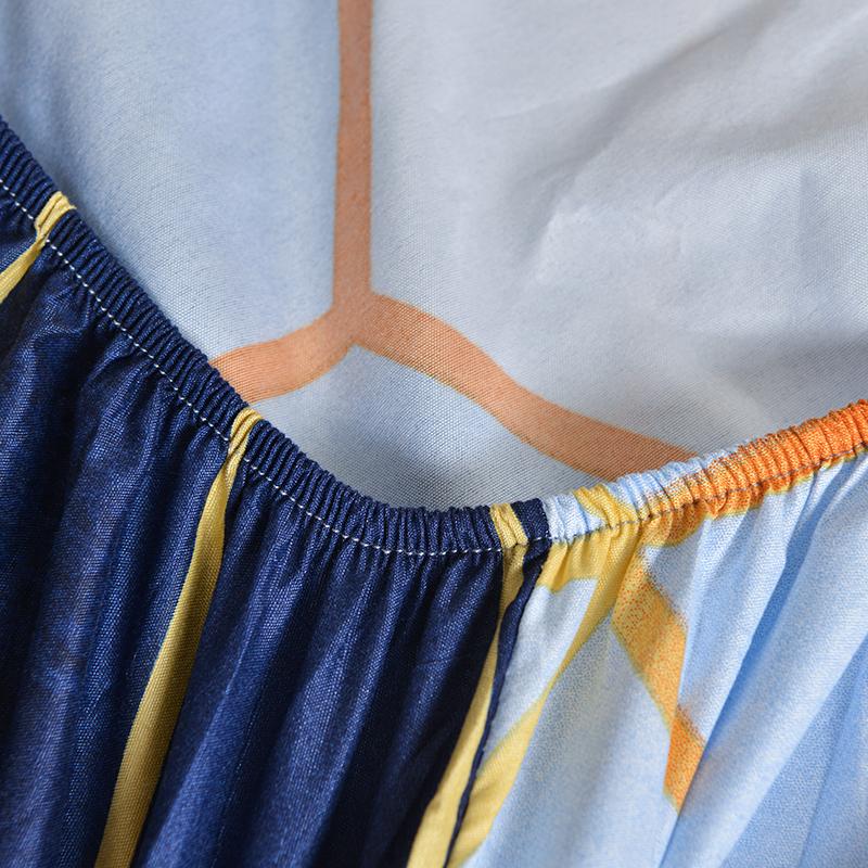 Single Size Bed Cover Printed Fitted Bedsheet Queen/King Size Bed Linen Super Soft Mattress Protector Sabanas (No Pillowcase)