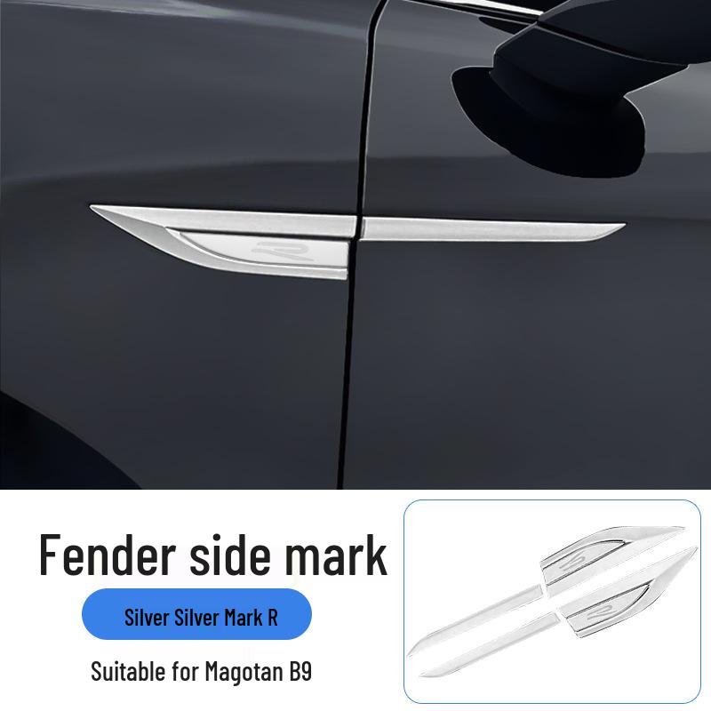 Magotan B9 Fender Emblem 3D Stainless Steel Decorative Sticker for Car Body