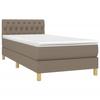 3140829 vidaXL Divan Bed with Mattress Taupe 90x200 Cm Fabric