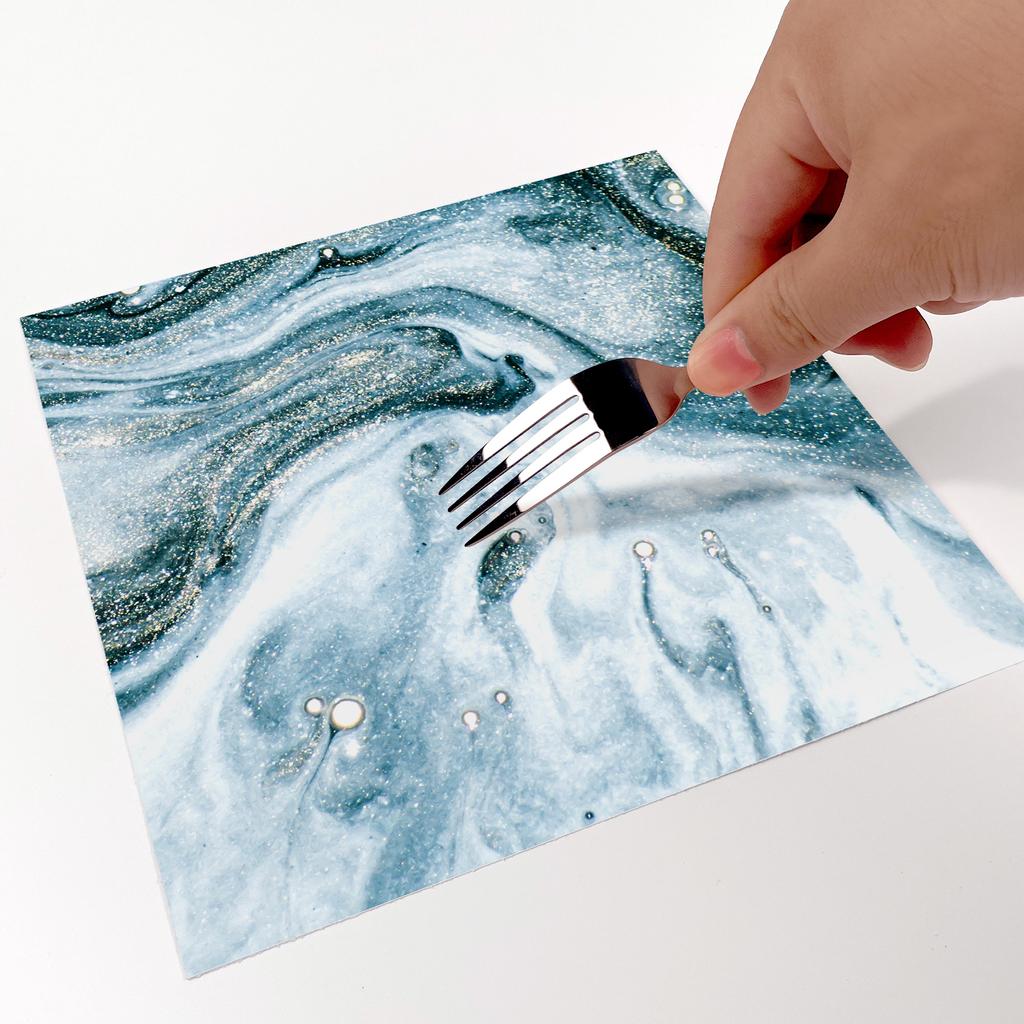 10pcs Marble Tiles Sticker Kitchen Wardrobe Bathroom Home Decor Wall Sticker Self-adhesive Crystal Hard Film Art Wall Decals