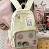 Women's Multi Layer Casual Travel Backpack College Style School Bag Large Capacity Backpack Campus Versatile Transparent Pain Bag