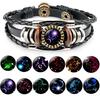 Retro Cupid's Unisex 12 Constellations Braided Multi-layer Bracelet Jewelry