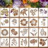 New, 20 Pieces, Floral Painting Template, Manual Account, Artistic Floral Theme, Reusable, Drawing Board, Painting Template