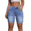 Женские джинсовые классические универсальные модные шорты с высокой талией