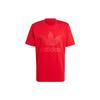 adidas Оригинальная графическая футболка с монограммой и принтом с логотипом-буквой, свободный крой, с круглым вырезом, с коротким рукавом, мужские топы, красный IL5139