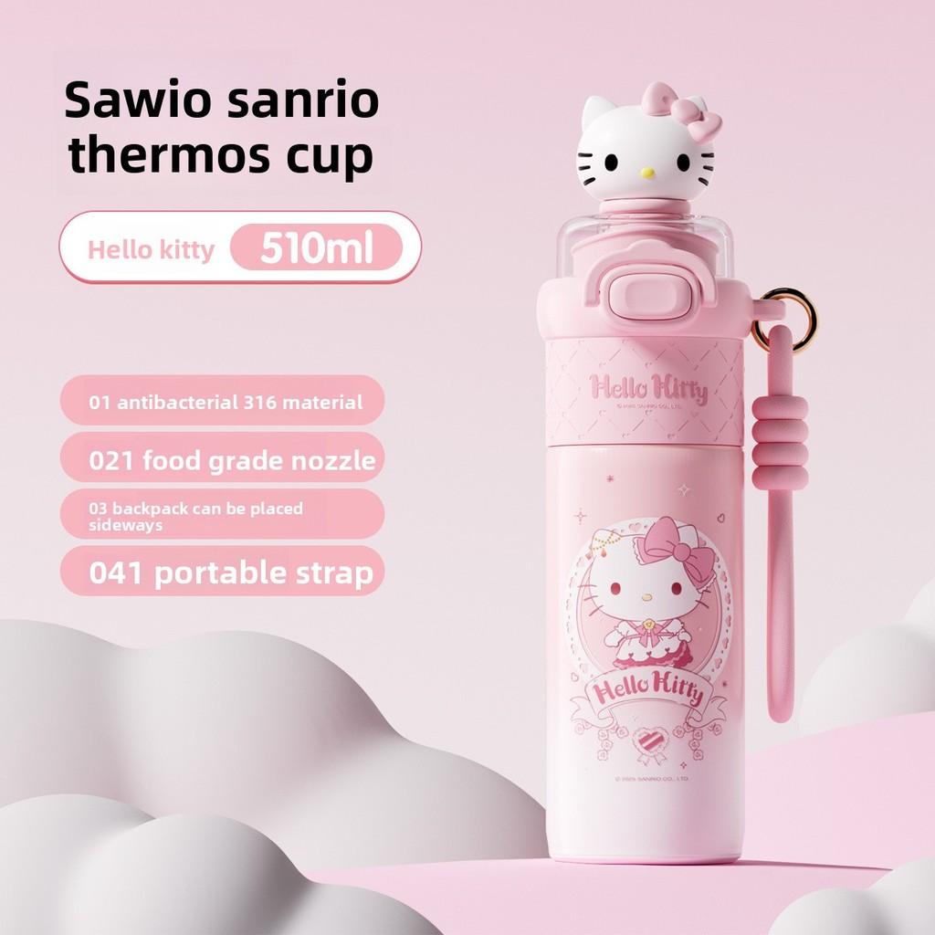 Детская термобутылка Hello Kitty с крышкой-поилкой и замком для школы и путешествий
