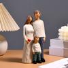 1 шт. Набор смоляных семейных фигурок Элегантный декор для гостиной для винного шкафа Креативная ремесленная скульптура Искусство Подарок для дома