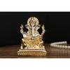 Gold & Silver Ganesha Idol Murti for Car Dashboard Home Décor and Gifts Items