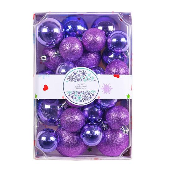 26 шт., 4/5/6 см, набор елочных шаров, яркие цвета, рождественские подвески, шары, украшения, украшение для новогодней вечеринки