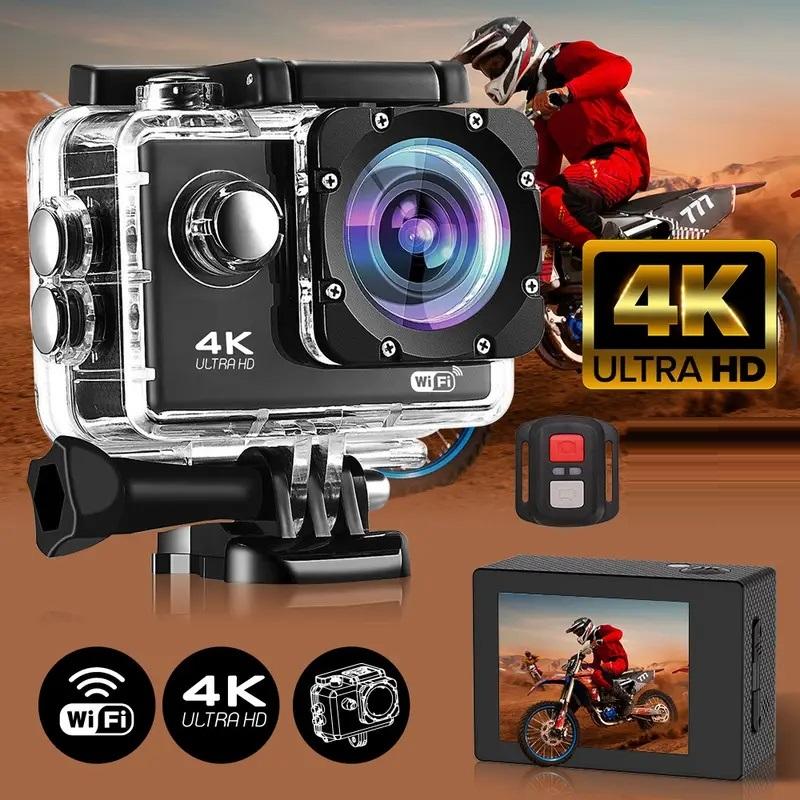 4K Ultra HD экшн-камера - Мини-водонепроницаемая спортивная камера с WiFi, Наружный DV-регистратор
