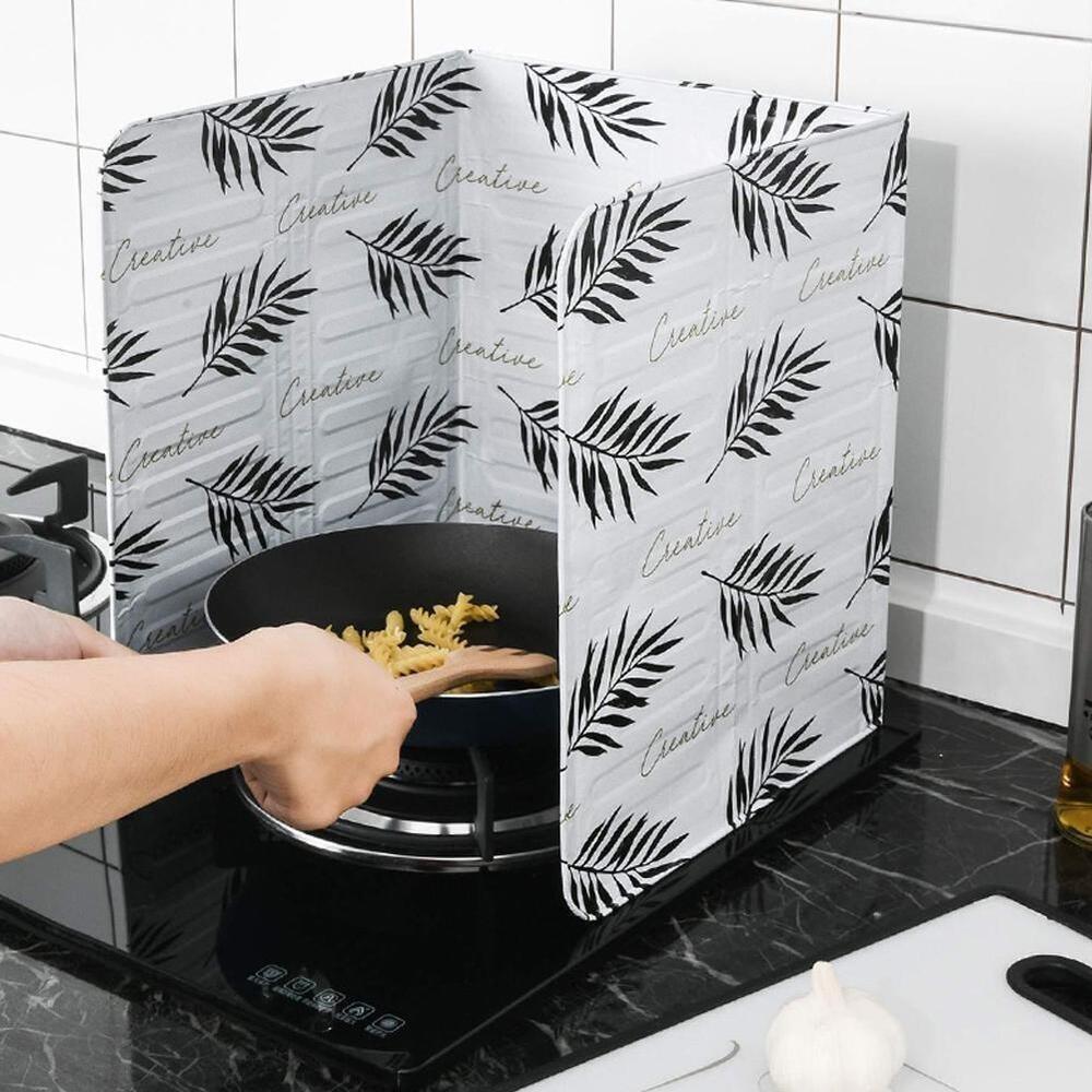 Printed Screen Plate Pan Oil Splash Protection Kitchen Frying Oil Baffle Plate Gas Stove Protector