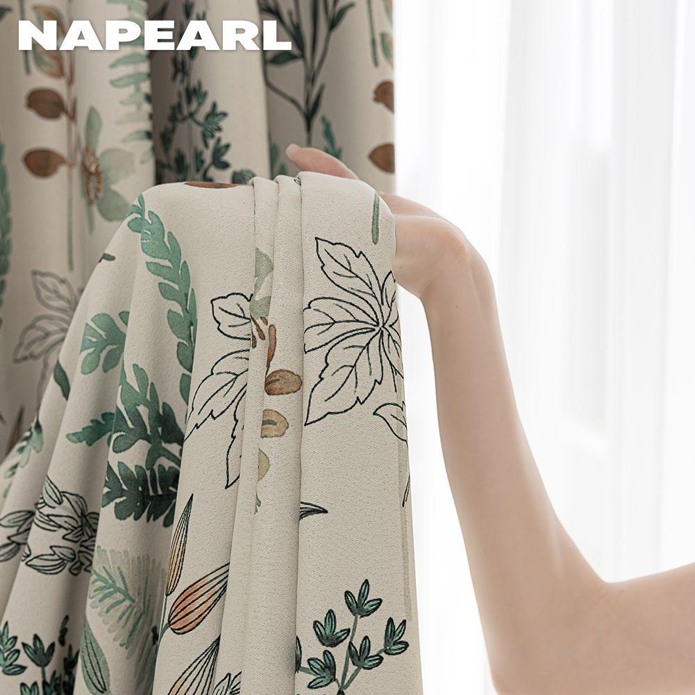 1 шт. NAPEARL Натуральные Ручная роспись Печатные Шторы Нордический Стиль Ins Блэкаут Шторы для Спальни Гостиной Балконного Окна для Домашнего Декора