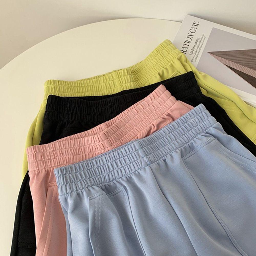 Women Home Solid Color Girl Women's Breeches High Waist Shorts Sports Shorts Boxer Panties