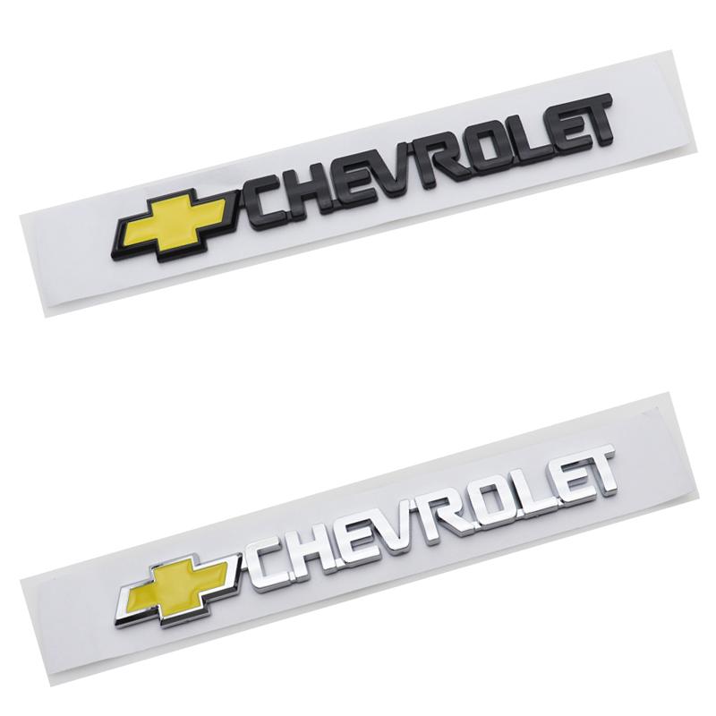 AABHJ1 1pcs ABS Chevrolet Car Rear Letter Fender side Rear Bumper tail door trunk sticker car rear Emblem sticker styling Accessories