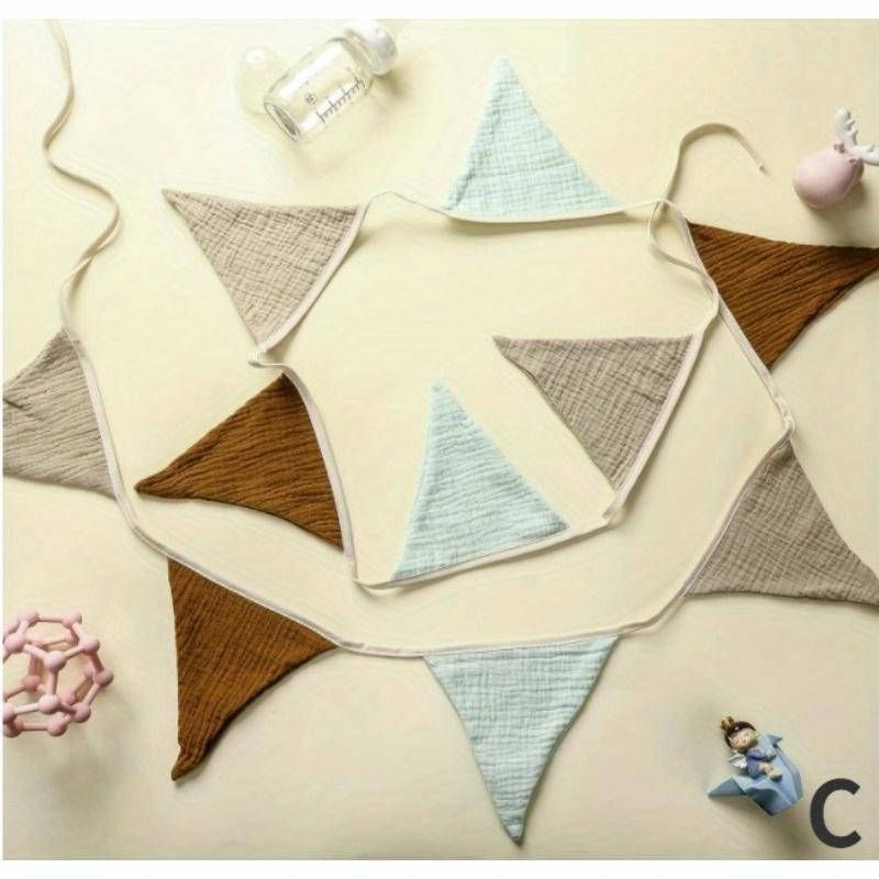 10 подвесных флагов, треугольный флаг, украшение для вечеринки, овсянка на день рождения, детская комната, цветок для детского сада