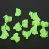 50PCS Treble Hook Protective Casing Polyethylene Safety Cover Fluorescent Green Bonnets