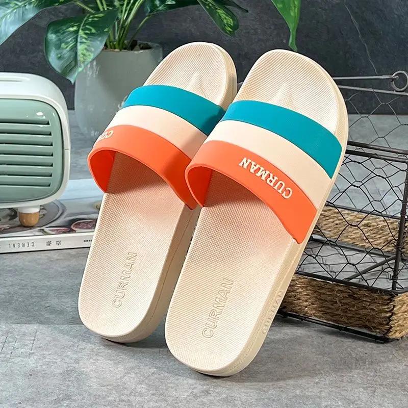 Fashion Slides Summer Indoor Slip-resistant House Male Slipper Walk Around Home Trend 2024 Comfortable Fun With Korean Style Men's Shoe