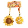 1pair Bag Hanging Knitted Flower Pendant Charms Car Keyrings Crochet Fruit Keychains  Couple Gift