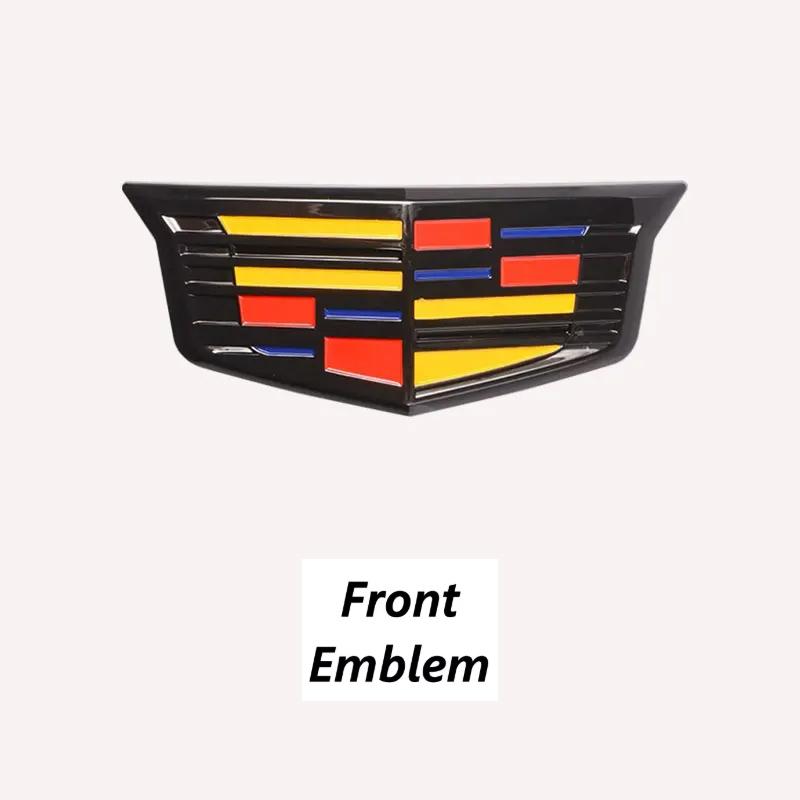 ABS 3D Car Front Hood Rear Trunk Emblems Logo Side Fender Badge Hubcaps Cover Stickers for Cadillac CT4 Auto Accessories