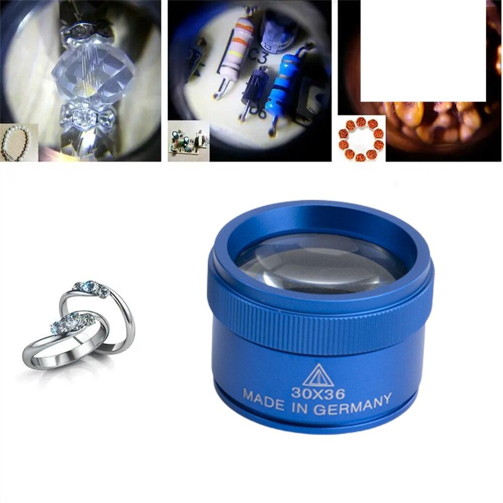 30x36 Оптическая лупа Портативная карманная лупа для электроники для ювелирных изделий, монет, марок, ремонта часов