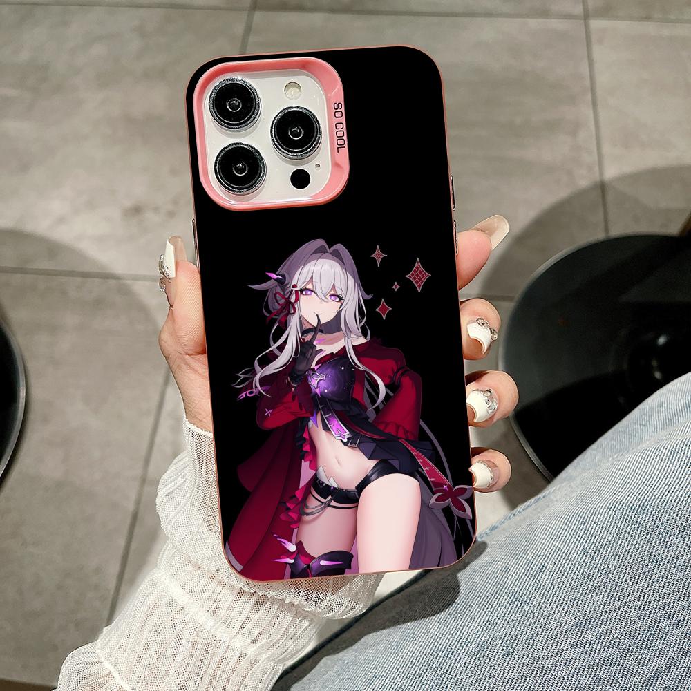 HSR Thelema Pink Translucent Mobile Phone Case for iPhone 17 16 15 14 13 12 11 X XR XS Air Pro Max Plus Colorful Cover