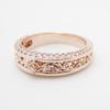 Huitan Exquisite Flower Design Women Rings Rose Gold Color Fancy Hollow Out Band Sparkling CZ Female Finger-ring Trendy Jewelry