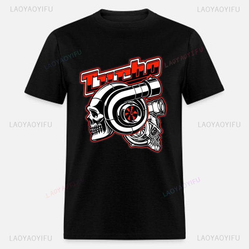 New Boost Turbo Engine Printing TShirt Car Parts Funny Mechanic Cotton Teemen 2024 Summer Fashion Top Personality Mans Clothing