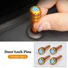 Car Door Lock Pins Metal Door Lock Pull Pin Cover Key Accessories For Volkswagen VW Polo Golf 6 7 8 Jetta Tiguan Touran T-ROC zf4