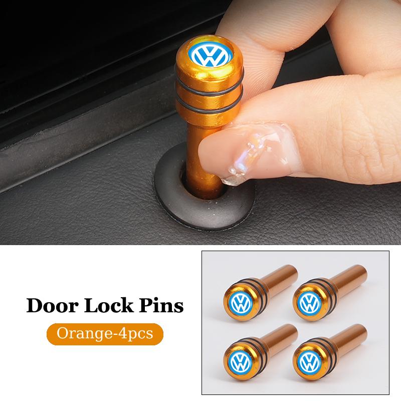 Car Door Lock Pins Metal Door Lock Pull Pin Cover Key Accessories For Volkswagen VW Polo Golf 6 7 8 Jetta Tiguan Touran T-ROC zf4