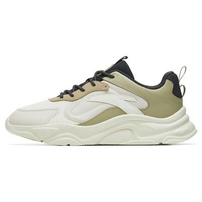 Амортизирующие дышащие низкие спортивные повседневные туфли мужские кроссовки белые зеленые 112248891-4