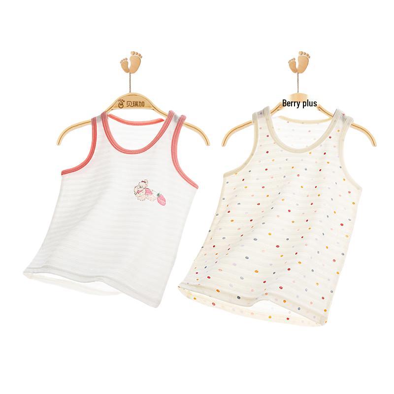Babyprints Девочковая майка-топ из чистого хлопка без рукавов (2-Pack)