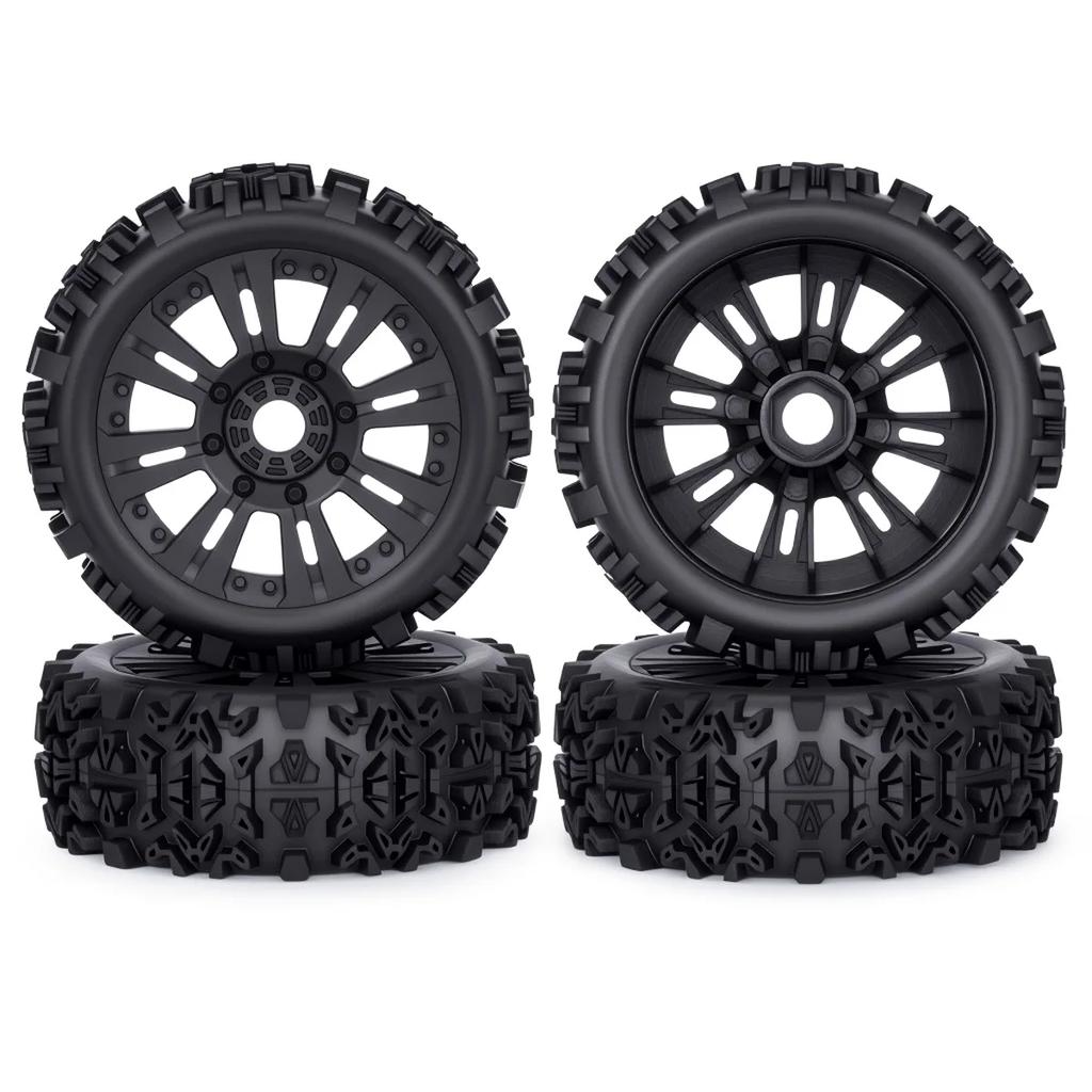 4pcs 121*43mm 1/8 RC Car Off-Road Buggy Tire 17mm Hex for ARRMA Typhon Talion Traxxas Redcat Team Losi Kyosho HPI HSP VRX