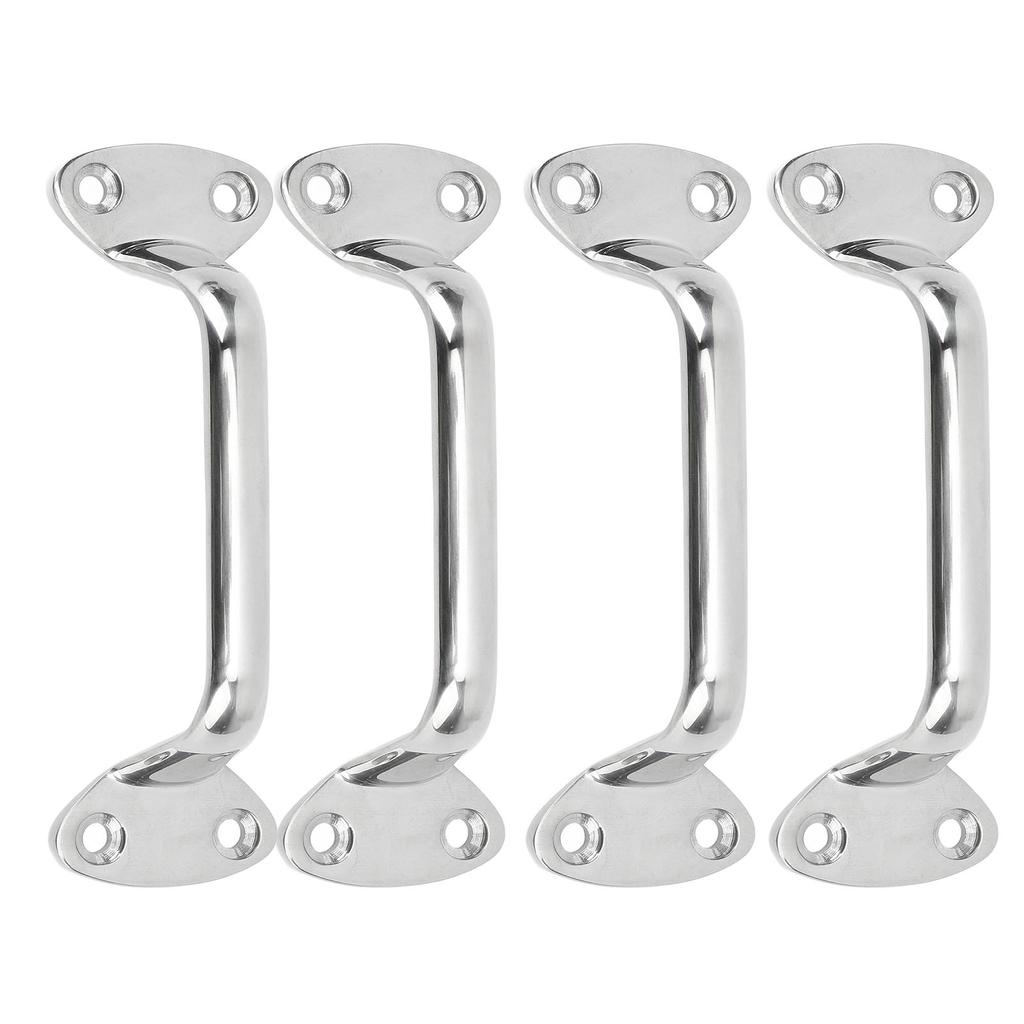 Boat Door Grab Handle 316 Stainless Steel Marine Large Cleat Door Grab Handle Handrail for Yachts Inflatable Yachts