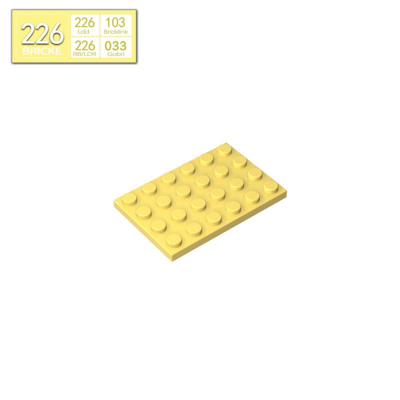 BRICKE Zhuan Ke 4x6 Plate Compatible with Lego MOC Building Blocks Puzzle Teaching Aids.