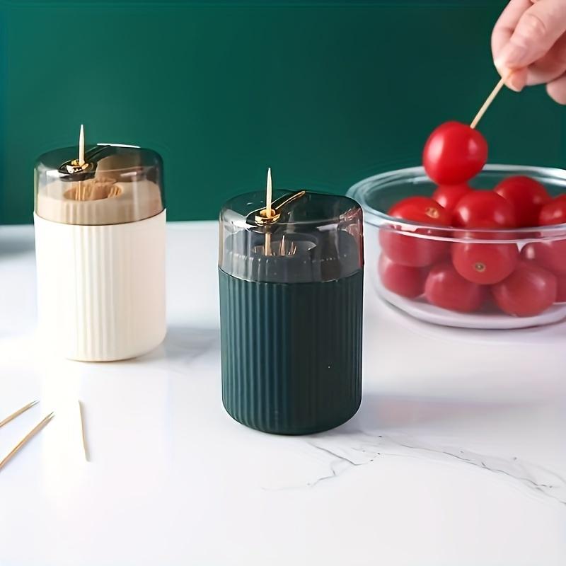 Новинка Автоматический Диспенсер Для Зубочисток Портативный Пластиковый Держатель Для Зубочисток Контейнер Творческий Пресс Коробка Для Хранения Зубочисток Органайзер