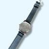 CASIO watch with storage leather or entrance women's case, simple, small, lightweight, strap, black/blue, age
