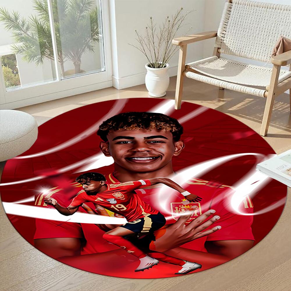 Yamal Round Floor Mat Design for Dormitory Study room Kitchen Balcony Antislip Round Carpet Office home decor Best for Christmas