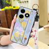 Soft Case Protective Phone Case For Infinix Smart8 Pro/Smart8 Plus/X6526/X6525B Kickstand Wristband Flower Anti-knock