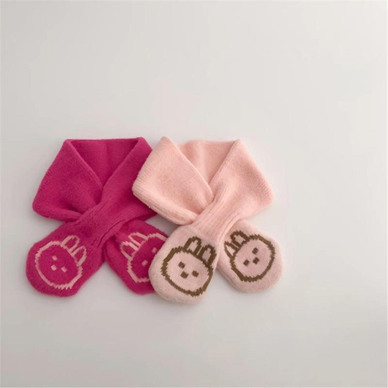 Однотонный детский шарф Детский утеплитель шеи Осень Зима Защита шеи Ветрозащитный платок для мальчиков и девочек от 6 месяцев до 4 лет