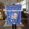 1 шт. Фланелевое одеяло с принтом Little Twin Stars, Высококачественное, Для всех сезонов, Декор для дома, Тепло и уют, Идеально для рождественских подарков