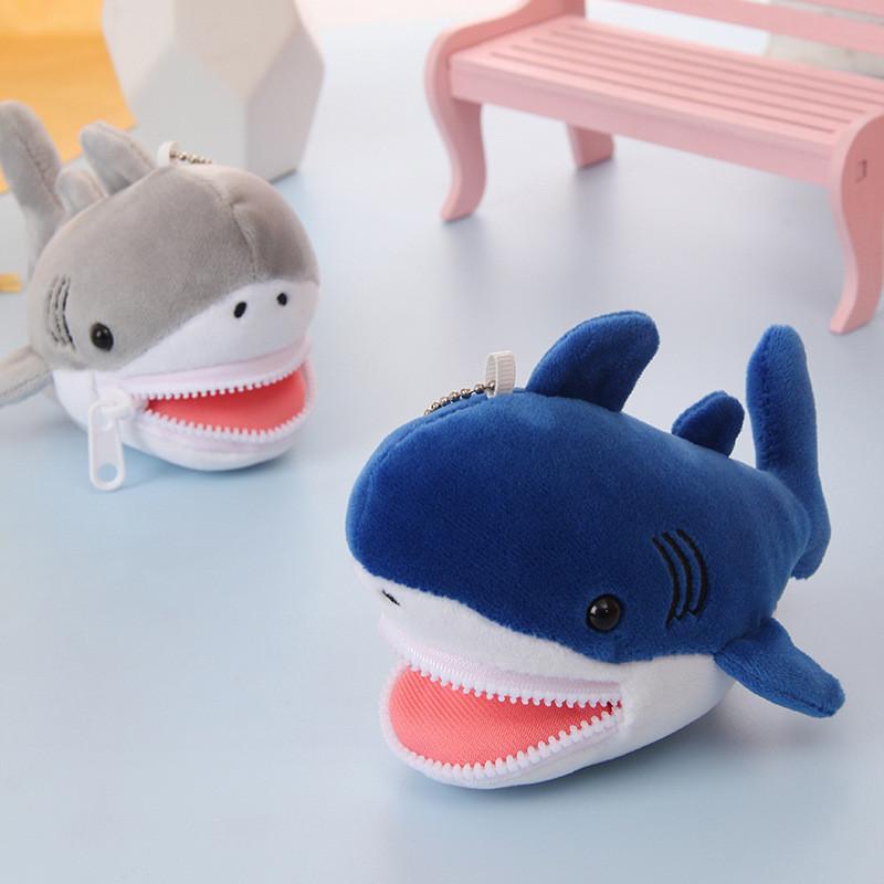 Cute Shark Blue Whale Orcinus Orca Plush Doll Pendant Wallet For Kids And Collectors