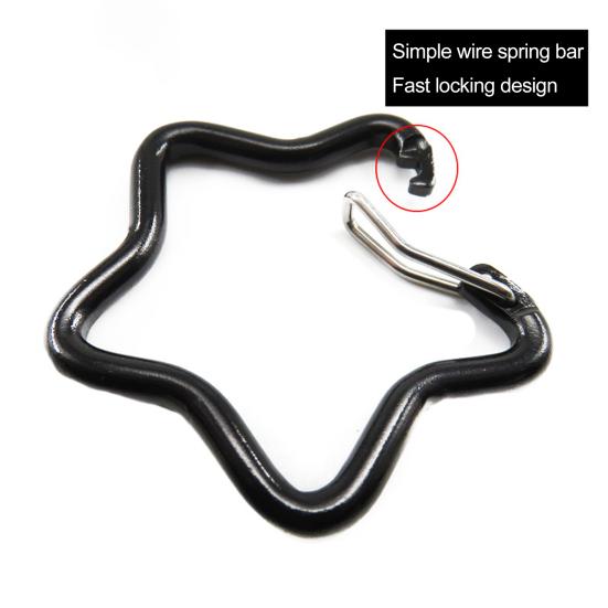 5 шт. карабин в форме пятиконечной звезды, прочный алюминиевый сплав, портативный, легкий, для кемпинга, скалолазания, подвесная пряжка